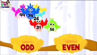 Grade 1 Math Diana Kids Cartoons Even and Odd Numbers Birds Cartoons