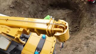 Excavator Crane Truck Rescue Cars Toys for Children 포크레인 경찰차 구출 놀이