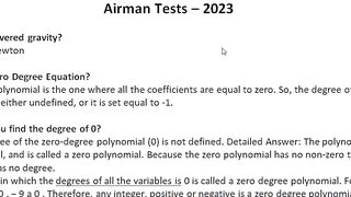 PAF Airman Tests - 2023