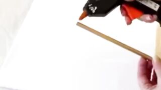 Modern Wall Art with straw: DIY