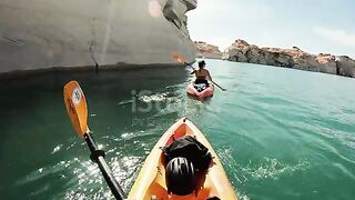 POV kayaking in canyons