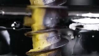 Hot bolt and water 1500 fps video slow motion