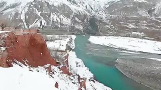 Beautiful View Of Reshun After Snowfall Snowfall In Reshun Chitral 2023