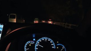 pov driving toyota yaris ativ x 1.3 in night
