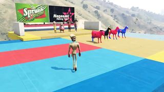 GTA 5 IMPOSSIBLE HORSE RACE SUPER MEGA PARKOUR CHALLENGE WITH MOTU PATLU  NEW VIDEO
