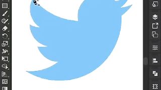 How to Trace #twitter #logo - curvature tool in Adobe #illustrator