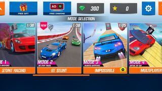 Imposible car stunt racing game