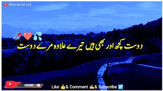 Dosti Shayari status | whatsapp status | urdu poetry | urdu shayari | sad poetry urdu | best line