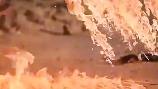 Mazedar bottal with fire