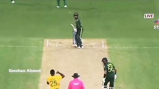 Haris batting against South Africa all boundaries