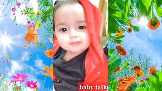 Baby girl beautiful voice saying pappa.