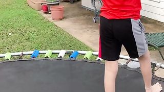 Kid backflip jump step short