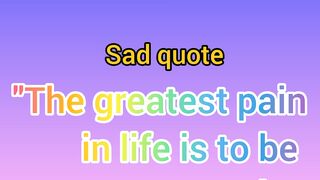 Sad quote