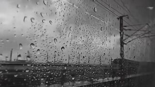 a relaxation video Of rain from train make you comfortable