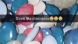 Stone like chocolate