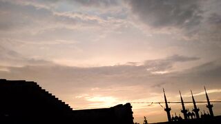 The sunset scene