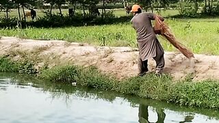 Cast net Fishing #hand throw net fishing #Ammezing video