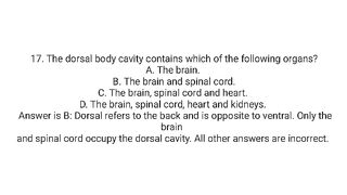 Anatomy and physiology question and answers
