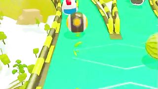 Action ball game multiple ball run