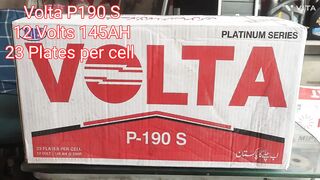 Volta p190 battery 12 Volts 145Ah 23 Plates per cell Unboxing