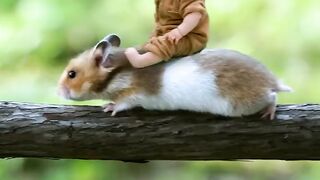 Cute baby having fun