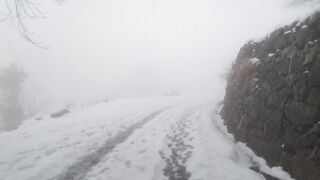 Walking on road a snow day