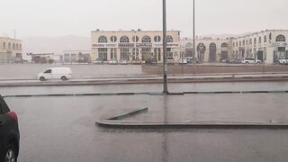 Heavy Rain in alain .abu dhabi today