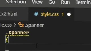 How to make sappner in html and css