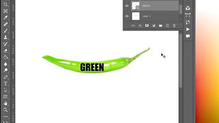 Photo Manipulation in photoshop Typography- GREEN CHLILLI #shorts #viral #photoshop