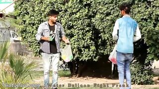 Funny balloon video comedy video with public