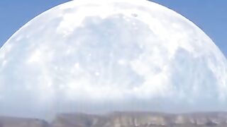 A close look of moon from earth