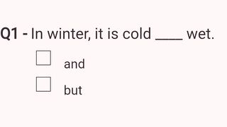 English Test - Conjunctions