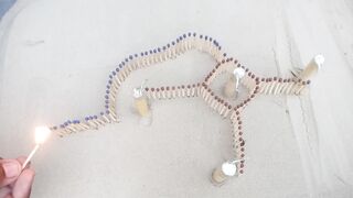 Matchstick Chain Reaction Domino Vs Diwali Crackers Amazing Experiment ???? सोचा नहीं था ऐसा होगा ?
