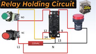 Relay Holding Circuit in Urdu Hindi | 8pin 220v Relay Connection | Relay Connection and Working