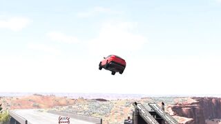 Cars vs Ramp Truck - BeamNG.Drive