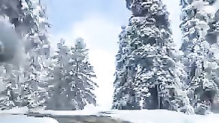 Snow fall paniola Azad Kashmir beautiful view #beautyof Kashmir