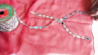 How to use Mirror lace Best method used Mirror work