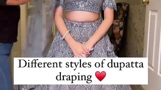 Bridal Inspiration; stylish dupatta draping.