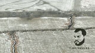Drone footage shows Ukrainian defense line west of Soledar