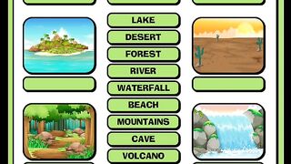 Vocabulary  about landscapes.