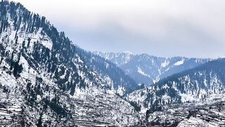 Mountains View Snow Covered Hills
