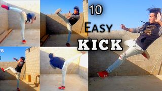 10 EASY KICKS Tutorial|Best Tricking Kick For Beginners 109 Kicks