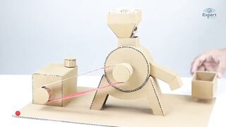 How to make mini flour mill form cardboard at home