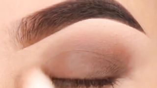 Glittery eye makeup