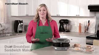 Hamilton Beach Dual Breakfast Sandwich Maker with Timer, Silver (25490A)  https://amzn.to/3Ha70ox