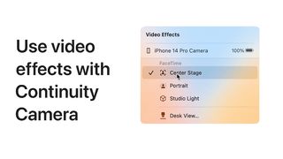 How to use video effect with continuity camera with iPhone