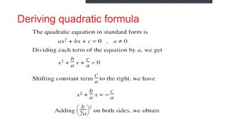 The quadratic Equation Formula maths