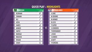 Cricket Match Highlights || Pak Vs Neth