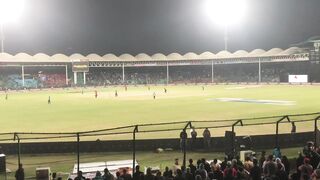 Watching cricket match