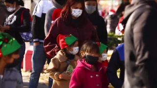 Mexican firefighters bring Christmas cheer to children